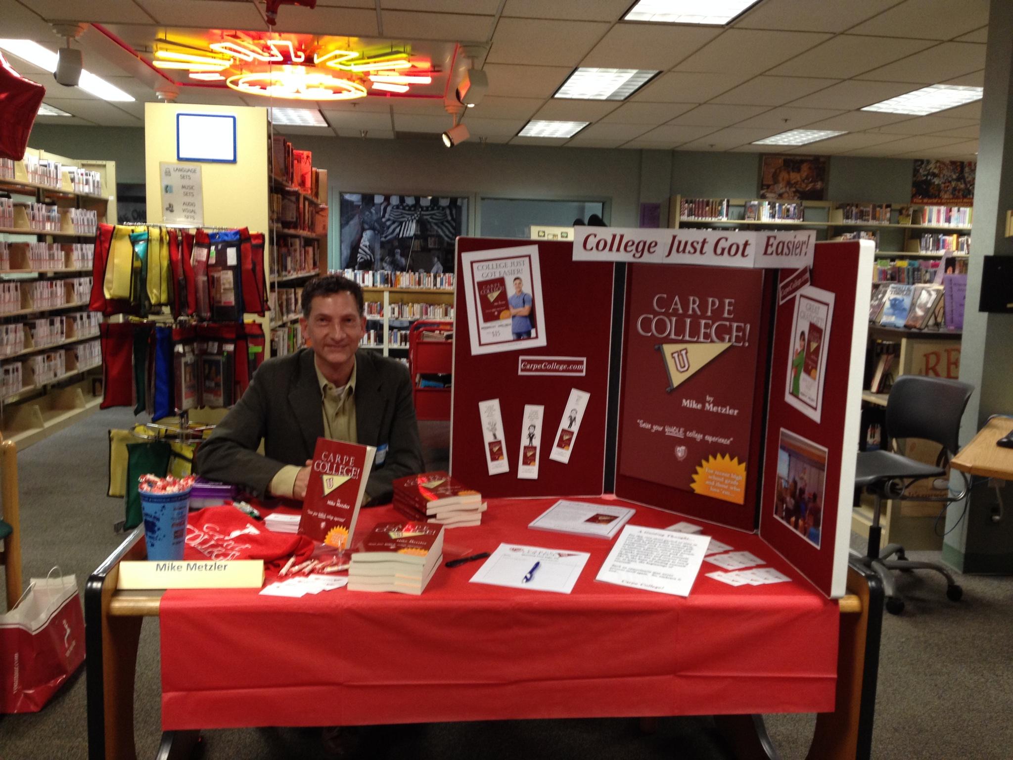 Metzler making an appearance to sign his book at a local book store.